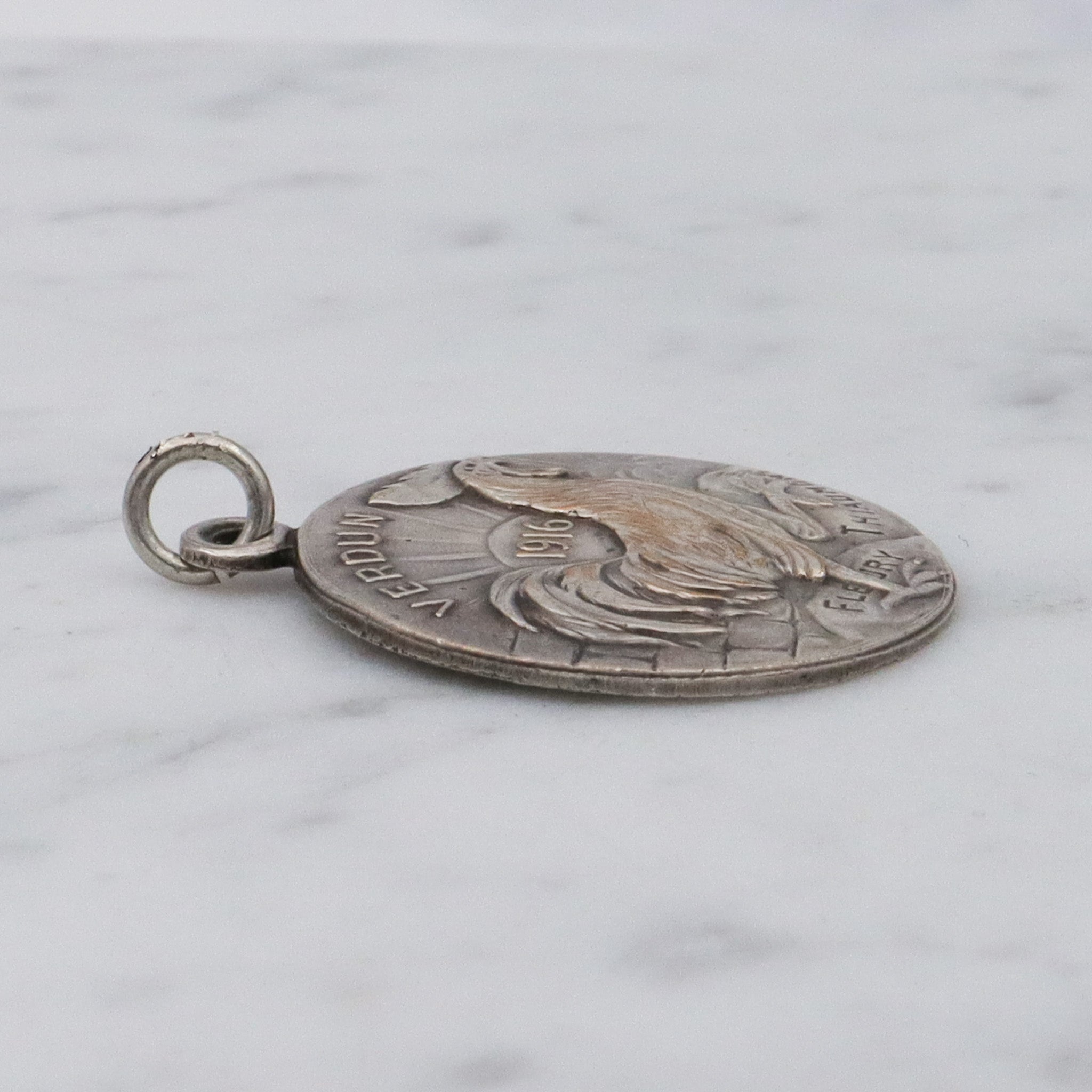Rare Antique medallion pendant for the Battle of Verdun in 1916